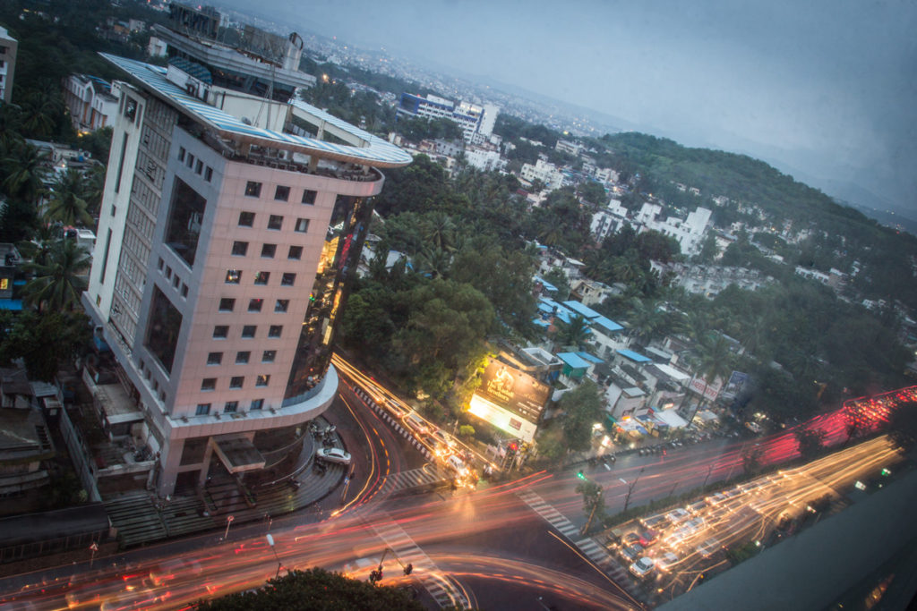 Senapati Bapat Road x Dhotre Path in Model Colony, Pune, India from the JW Marriott Pune.